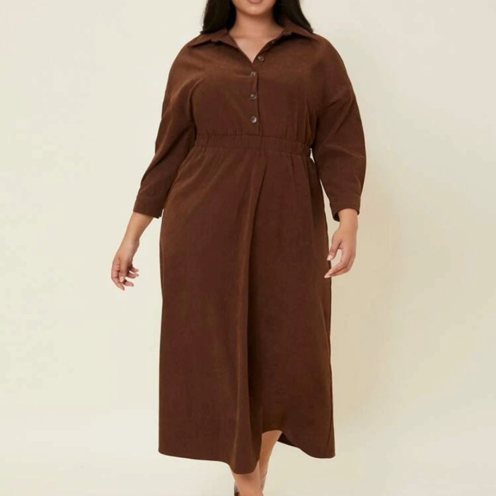 SHEIN faux corduroy dress